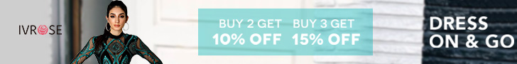 DRESS ON& GO, BUY MORE SAVE MORE AT IVROSE SITEWIDE, BUY 2 GET 10% OFF