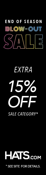 HATS - Hats.com – End of Season Blow-Out Sale – Extra 15%