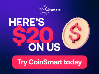 CoinSmart Crypto $20 offer