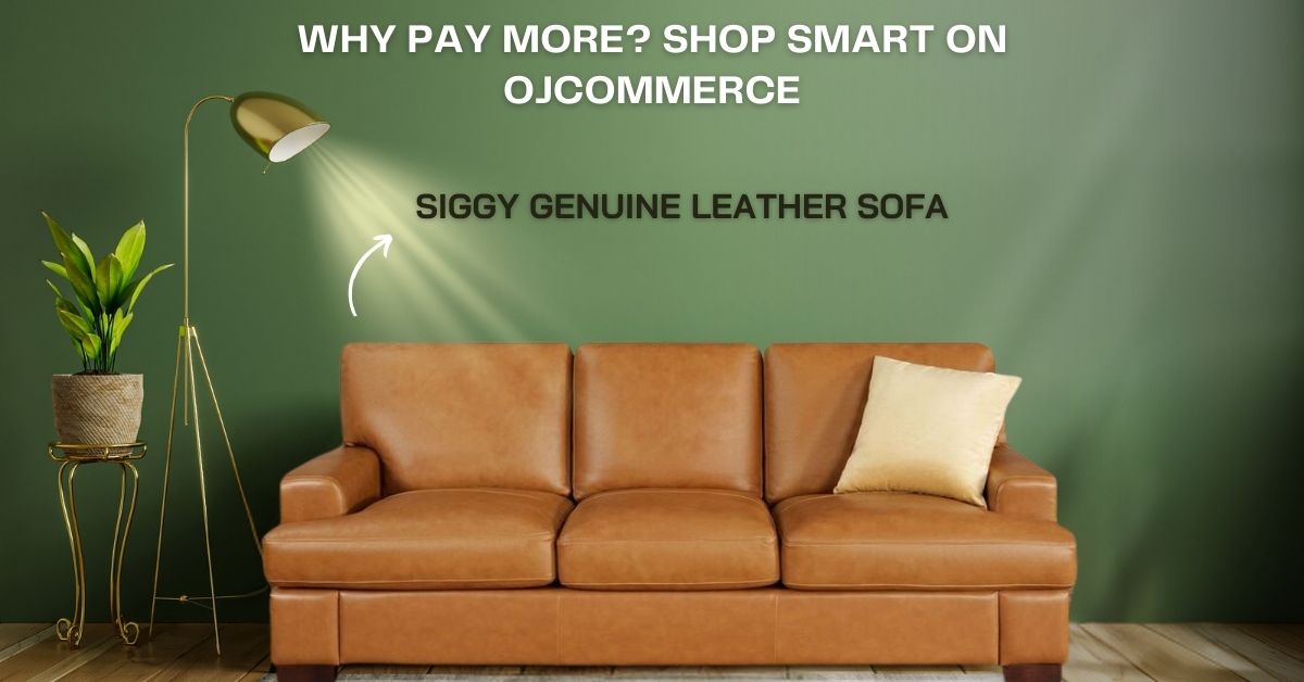 Siigy Genuine Leather 3 Seater Sofa