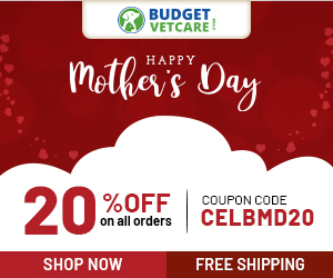 Make this Pet Mom's Day Special – Get 20% OFF on all Pet Supplies + Free Shipping. Use Code:CELBMD20