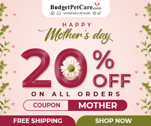 Mother's Day Special: 20% Off All Pet Supplies. Use Code: MOTHER