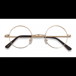 Unisex s round Golden Metal Prescription eyeglasses - Eyebuydirect s Abazam