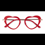 Female s heart Red Gold Acetate,Metal Prescription eyeglasses - Eyebuydirect s Honey