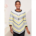 Women's Alfred Dunner Textured Stripe Chevron Sweater, Multi 3X